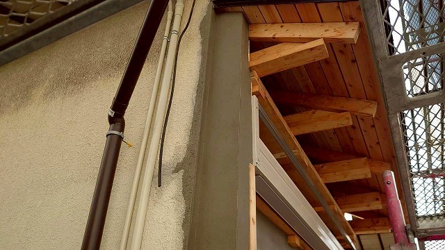 姫路市　左官作業を終えた様子